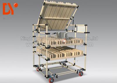China Aluminium Profile Tote Cart Yellow / Green Color Customer Size For Workshop for sale