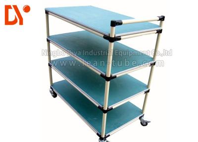 China Hand Pushed Tote Cart Cold Welded Aluminium Profile Spray Coating Long Service Life for sale