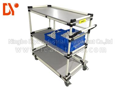 China Recycling Tote Cart Turnover Trolley Cold Welded Glossy Surface For Workshop for sale