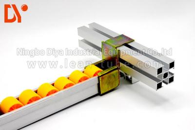 China Assemble Line Roller Track Conveyor , Small Roller Track Yellow Color for sale
