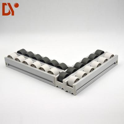China 40*33 Aluminium Alloy Flow Rail PP Plastic Roller Track Durable For Industry for sale