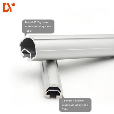 Chine Tube en aluminium 6063 de T-fente du diamètre 43mm de tuyau d'alliage d'aluminium d'oxydation anodique - T5 à vendre