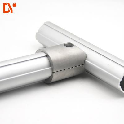 China Sand Blasting Lean Aluminum Pipe Connector For Assembly Pipe Rack System for sale