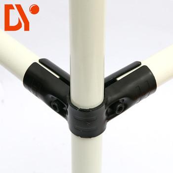 China Thickness 2.3mm Metal Pipe Joints / Pipe Rack Joint For Office Desk System for sale