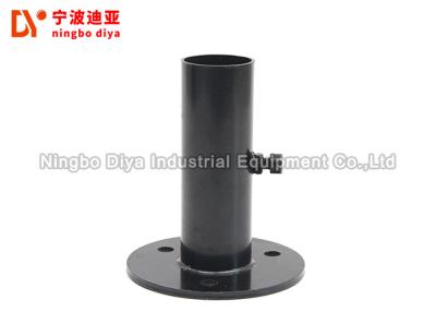 China Fixed Black Metal Footings Cold Rolled Steel For Diameter 28mm Lean Pipe ISO9001 for sale