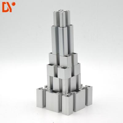 China 6063 Slot Aluminium Extrusion Silver Tools Surface Series Temper Square Weight Material for sale
