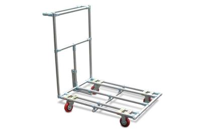China Aluminium Profile Industrial Tote Cart Multilayer Hand Push Trolley for sale
