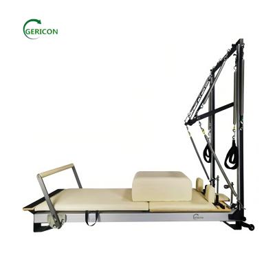 China Gericon commerical use lower leg Aluminium pilates reformer pilates with half trapeze for sale