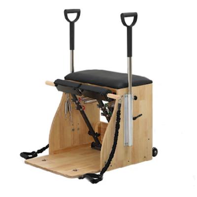 China Factory directly white oak wood pilates reformer wooden combo chair with piano springs for sale