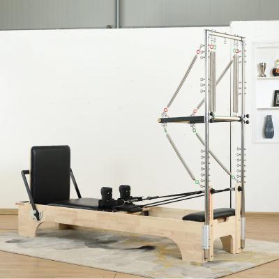 China Cheap price Malaysian oak wood pilates reformer with half trapeze for sale