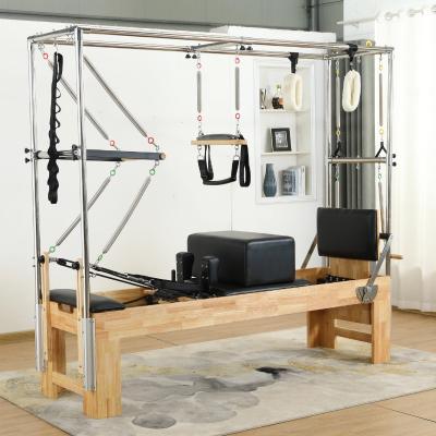 China Cheap price Malaysian oak wood cadillac all in one pilates reformer with piano spring for sale
