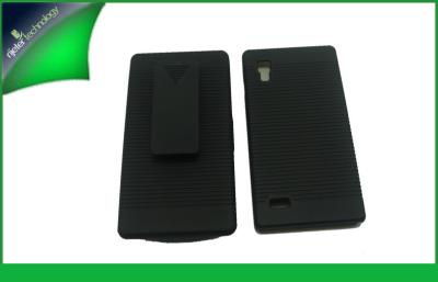 China Clip Holster Combo Kickstand Phone LG L9 P760 Case With Rubber Oild Coating for sale