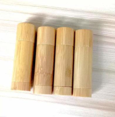 China Screen Printing Bamboo Lipstick Tube With Powder Brush OEM / ODM Acceptable en venta