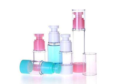 China Vielzahl färbt luftloses Lotions-Flaschen-Rosa-blaue weiße kosmetische Pumpflaschen zu verkaufen