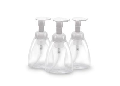 China Transparent 300ml Empty Foam Pump Bottles For Shampoos Facial Cleansers for sale