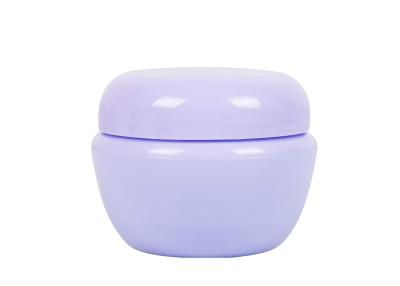 China Clear Purple Cosmetic Cream Jar Wide Mouth Easy To Clean And Refill for sale