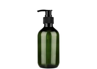 China Round Green Lotion Pump Bottle Plastic Pressure Foaming Soap Bottle for sale
