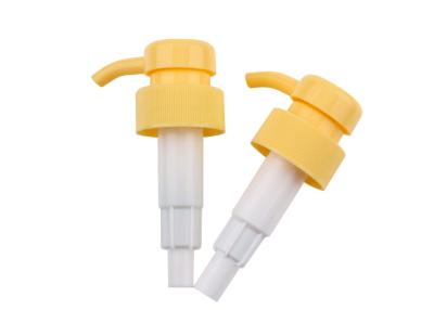 China Yellow Lotion Dispenser Pump Liquid Shampoo Lotion Pump Replacement for sale