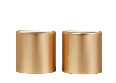 China Delicate Cosmetic Bottle Caps  Matt Gold Aluminum Disc Top Cap for sale