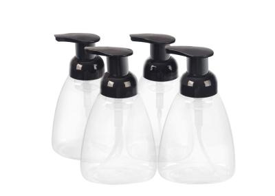China Transparent Plastic Cosmetic Bottles High Strength With Black Foam Pump for sale