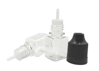 China Color y tamaños modificados para requisitos particulares botellas plásticas cuadradas del dropper del apretón de la forma en venta