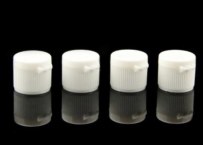 China 18mm 20mm Plastic Cosmetic Bottle Caps Flip Top White Ribbed Surface Customized for sale