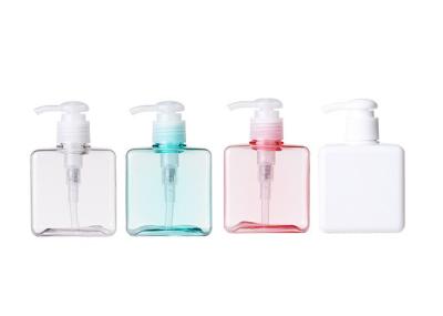 China Square Shape Body Cosmetic PETG Bottle 250ml Capacity PP Pump Material Durable for sale