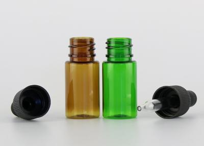 China Las pequeñas botellas de aceite esencial vacías de cristal alisan la superficie con el dropper plástico en venta