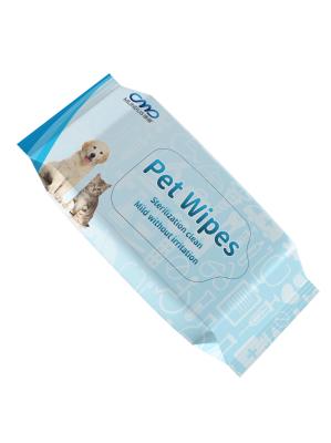 China Hypochlorite Pet Wipes Paper Pet Care Non Toxic Without Irritation for sale