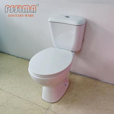 Chine D'usine style classique de la France de salle de bains sanitaire d'articles d'approvisionnement directement deux morceaux de toilette sans monture en céramique de Chine à vendre