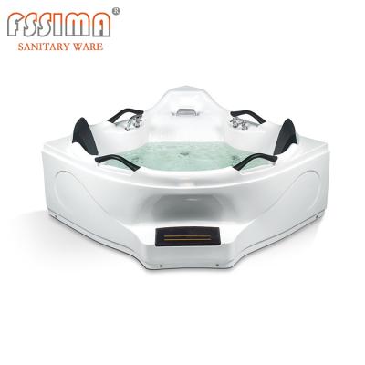 China Corner Massage Bathtub Freestanding 1500mm Whirlpool Spa Tub Hot for sale