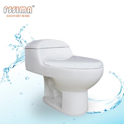 China Twin Conjoined Toilet Floor Mounted Wc S Trap 190mm Washroom for sale