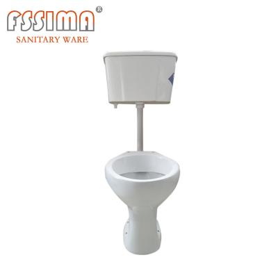 China Ceramic Wall Mounted Two Piece Toilets Split Hanging WC Bathroom 4.5L for sale
