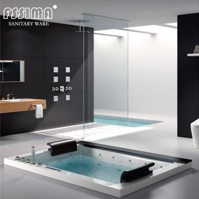 China Jetted Walk In Corner Bathtub 2 Person Square Bubble Luxurious 1900 x 800 for sale