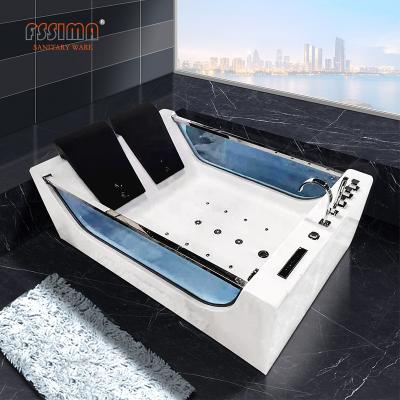 China 1800mm 2 Person Corner Bathtub With Jets 2 Seat Hydromassage Acrylic for sale
