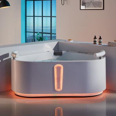 China Heart Shaped Spas 2-Person Whirlpool Corner Bathtub 1800mm for sale