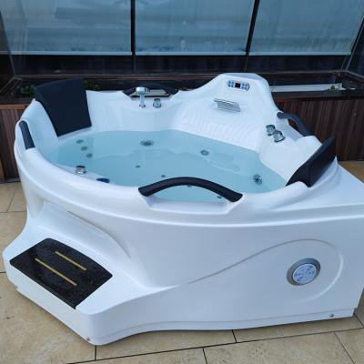 China Acrylic Freestanding Whirlpool Jetted Bathtub And Shower Combo 1.6m for sale