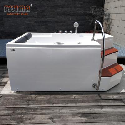China Acrylic Massage Bathtub For Two Person Home Indoor 1.75m for sale