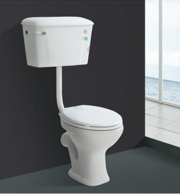 China 520mm 2 Piece Wall Hung Toilet P Trap Side Flush Split With Water Tank for sale