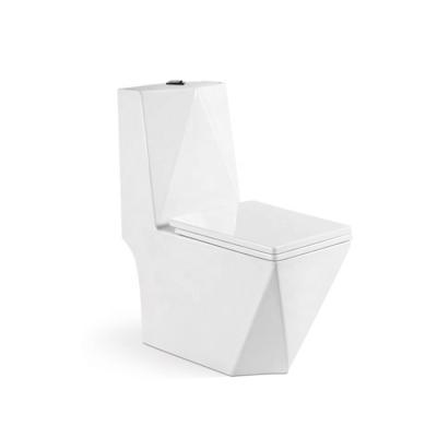 China Diamond Shape Conjoined Toilet One Piece Wash Down S Trap Ceramic Toilet for sale