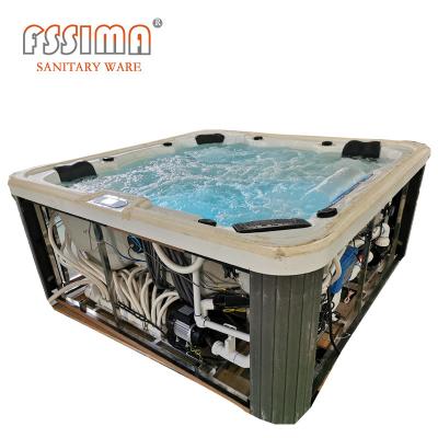 China Freestanding Outdoor Family Air Jets Massage 5 Person Spa Hot Tub for sale