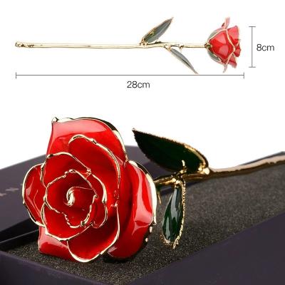 China Valentine's Day  Gift Of Real Rose Dipped In Gold New Arrival 24K Gold Plating Roses for sale