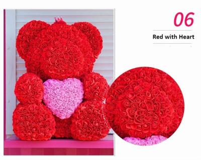 China Wholesale High Quality Preserved Flower Rose Teddy Bear PE for Valentines Day Gifts for sale