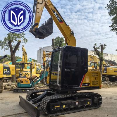 China SY75C Used SANY Excavator Hydraulic Lifting And Carrying for sale