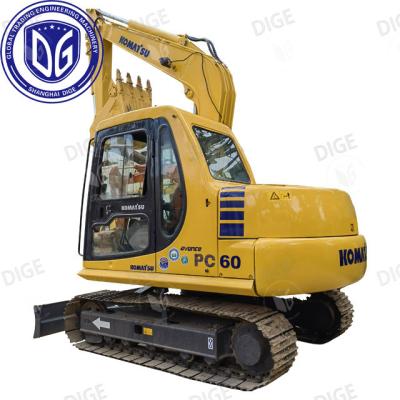 China 6 Ton Komatsu PC60 88% New Used Hyundrulic Small Narrow Channel Usage Excavator for sale