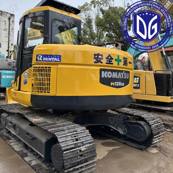 Quality Slightly used USED PC128US excavator with Efficient material handling capabiliti for sale