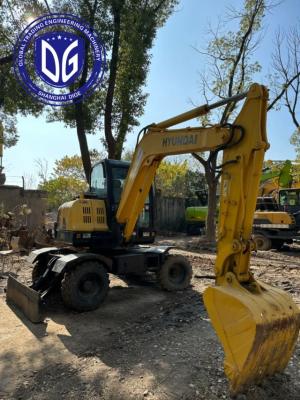 China Hyundai Used Wheel Excavator 60w-7,6Ton Hyndraulic Small Excavator, 10 Units Available Now for sale