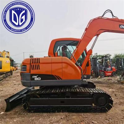 China DX80 8 Tons Used Doosan Excavator Used Hydraulic Excavator for sale