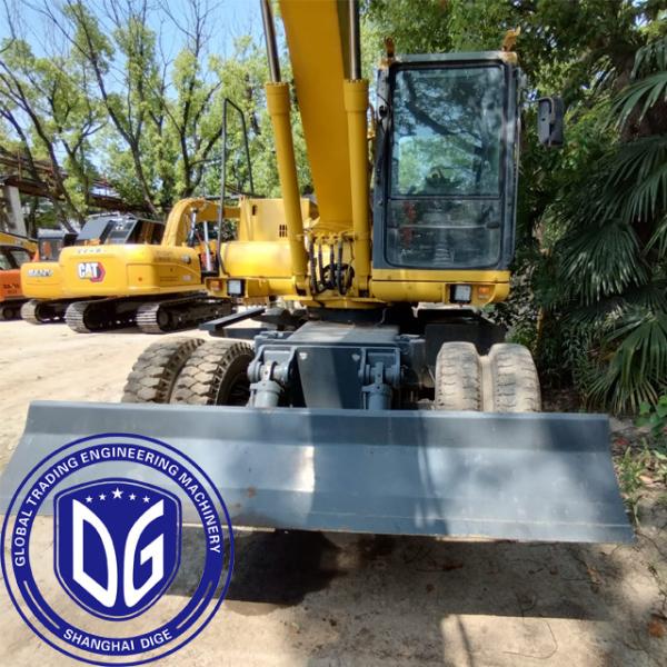 Quality Komatsu PC150W 15 Ton Used Wheel Excavator Hydraulic Driving for sale
