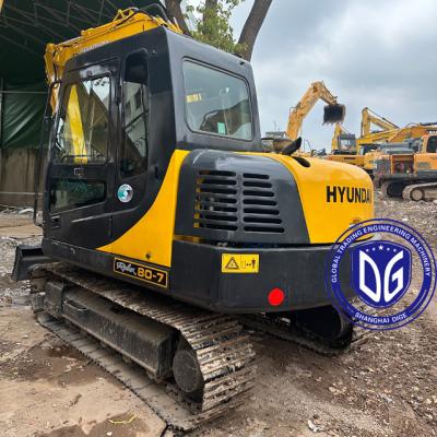 Chine Used Hyundai 80-7 8Ton Small Excavator Crawler And Hydraulic Excavator In Good Condition à vendre